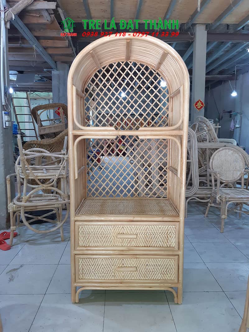 Kệ Đựng Đồ Mây Tre Đan - KDDMTD011